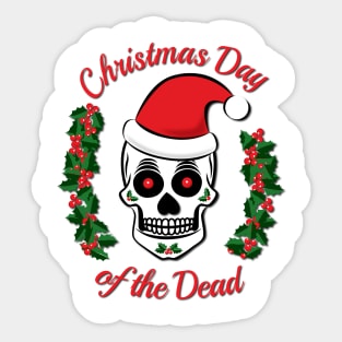 Christmas Day of the Dead Sticker